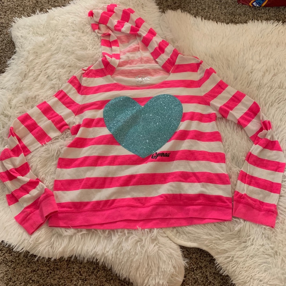Pink and White Striped Shirt